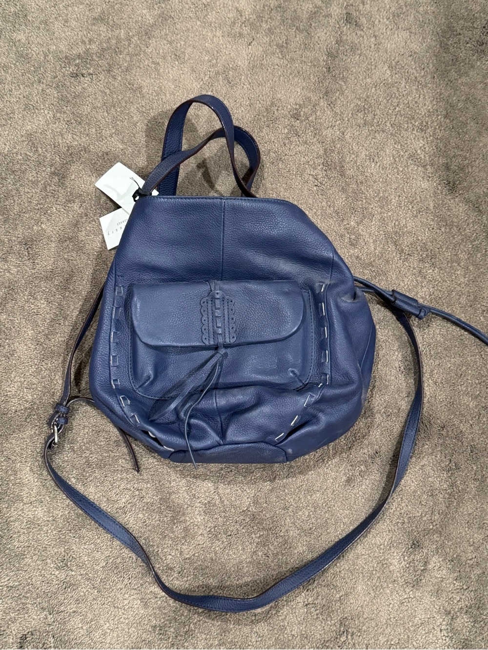 NWT Sanctuary “Laurel Canyon NS” Leather Purse Bucket Bag w/ Wallet - Indigo